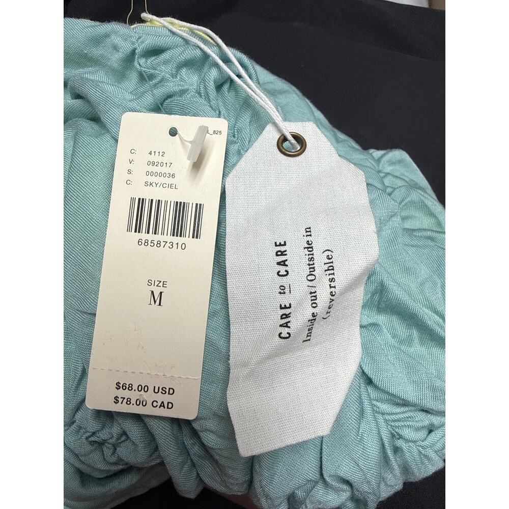 NWT Anthropologie Pilcro Size Medium Tank Top  Reversible Ruched Sleeveless Blue - Picture 3 of 8